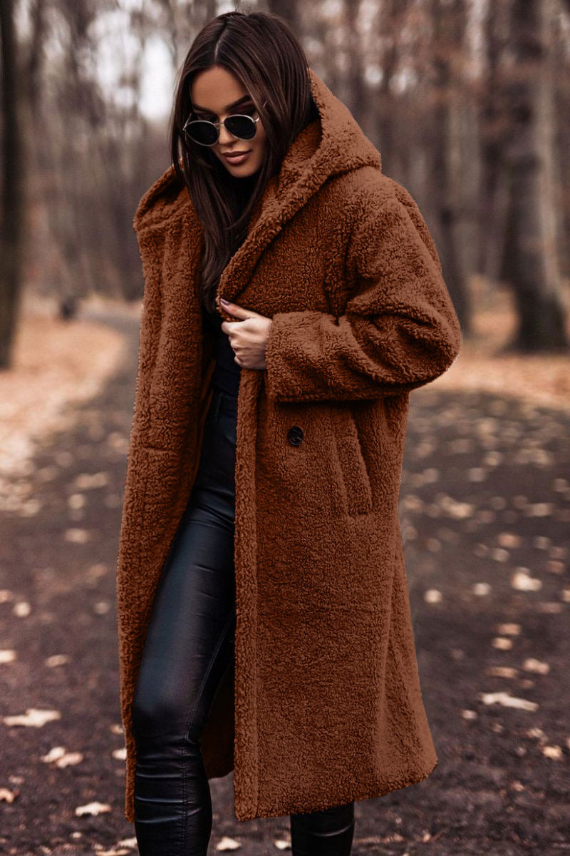 Damen kuschiger Teddy-Mantel EB