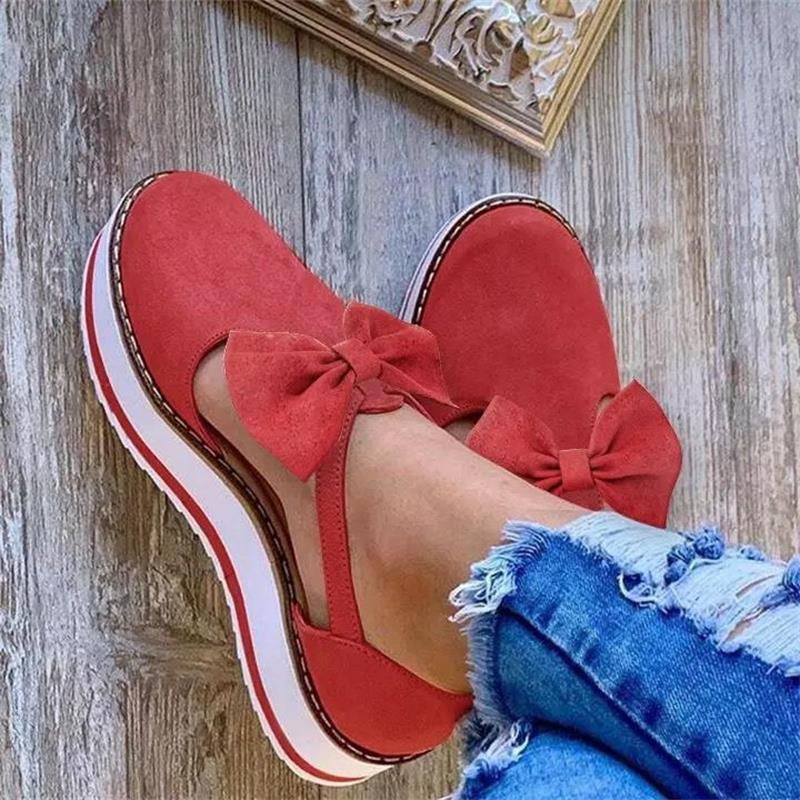 Damen bequeme Ballerinas mit Schleifendetail und rutschfester Sohle EB