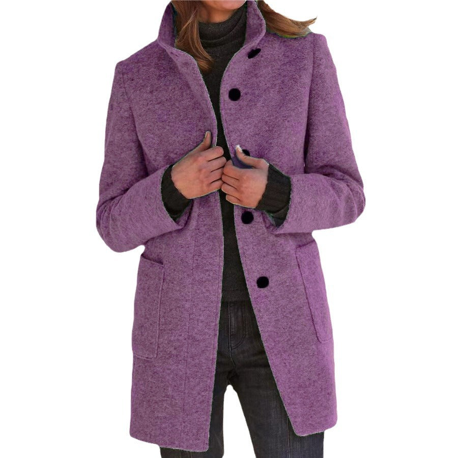 Damen eleganter Wollmantel mit optimaler Passform EB