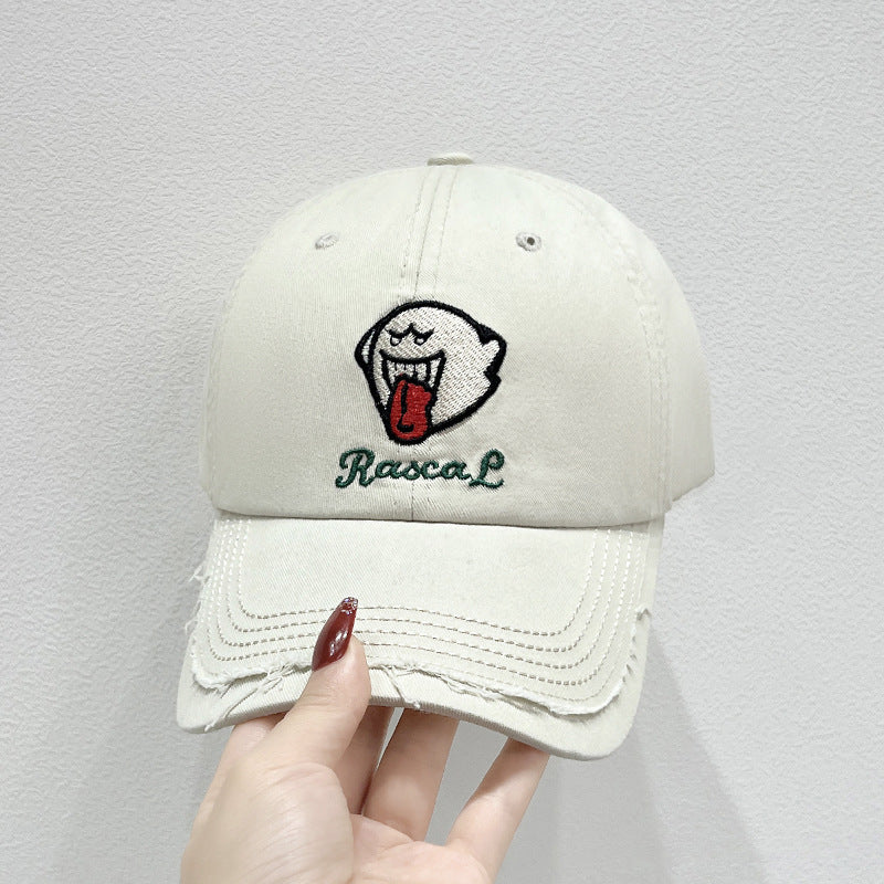 Unisex-Kappe mit Charakter-Stickerei