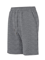 Strukturierte Herren-Loungeshorts mit elastischem Bund, Kordelzug und Seitentaschen