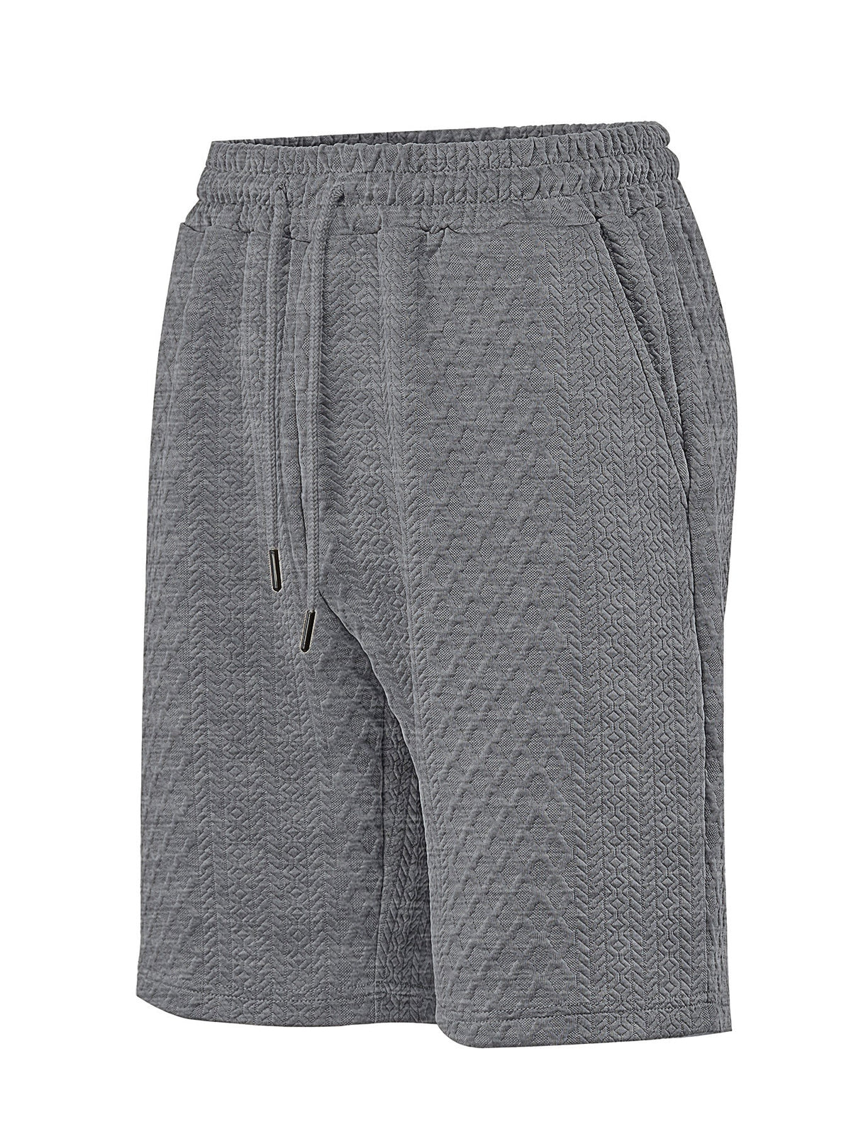 Herren nan strukturierte Lounge-Shorts mit Elastikbund Tunnelzug und seitlichen Eingrifftaschen EB