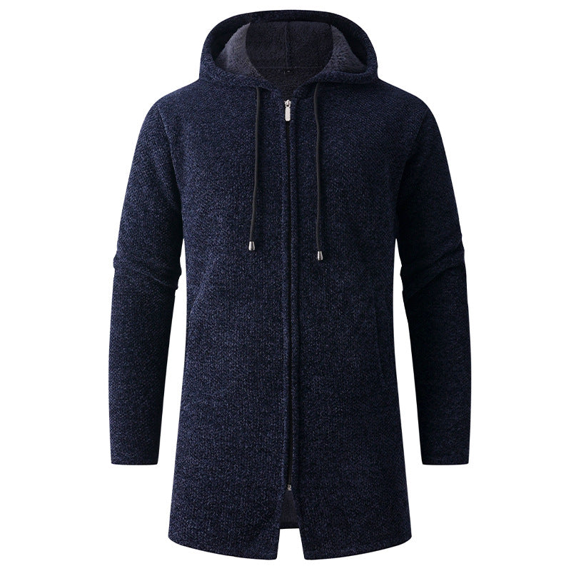 Damen gemütlicher Kapuzenmantel aus schwerem Fleece EB