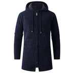 Damen gemütlicher Kapuzenmantel aus schwerem Fleece EB