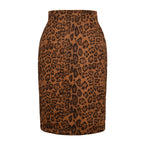Damen Bleistiftrock mit Leoparddruck EB
