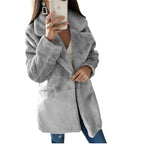 Damen kuscheliger Teddy-Mantel EB