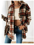 Damen Karierte Overshirtjacke EB