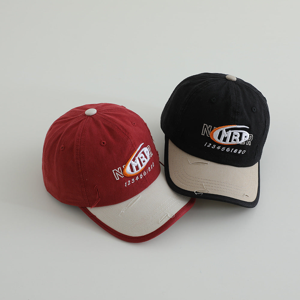 Herren-Baseballkappe aus Baumwolle im Used-Look