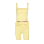 Damen Sportliches Set mit figurformendem Top und Shorts EB