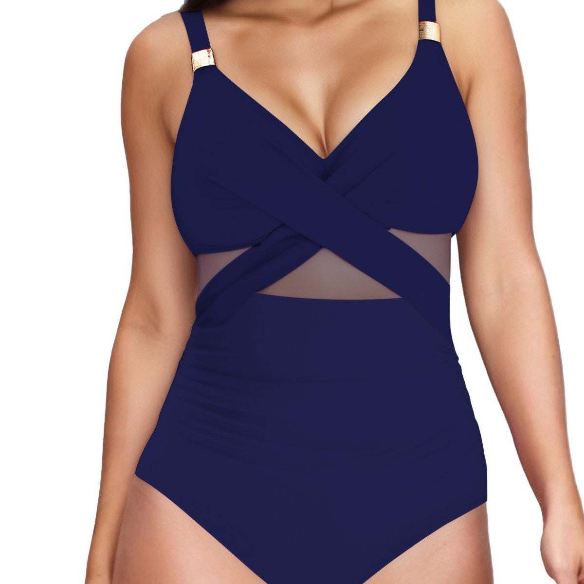 Eleganter Damen-Jumpsuit mit transparenten Einsätzen