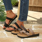 Damen Bequeme Riemensandalen mit elegantem Schleifendetail EB