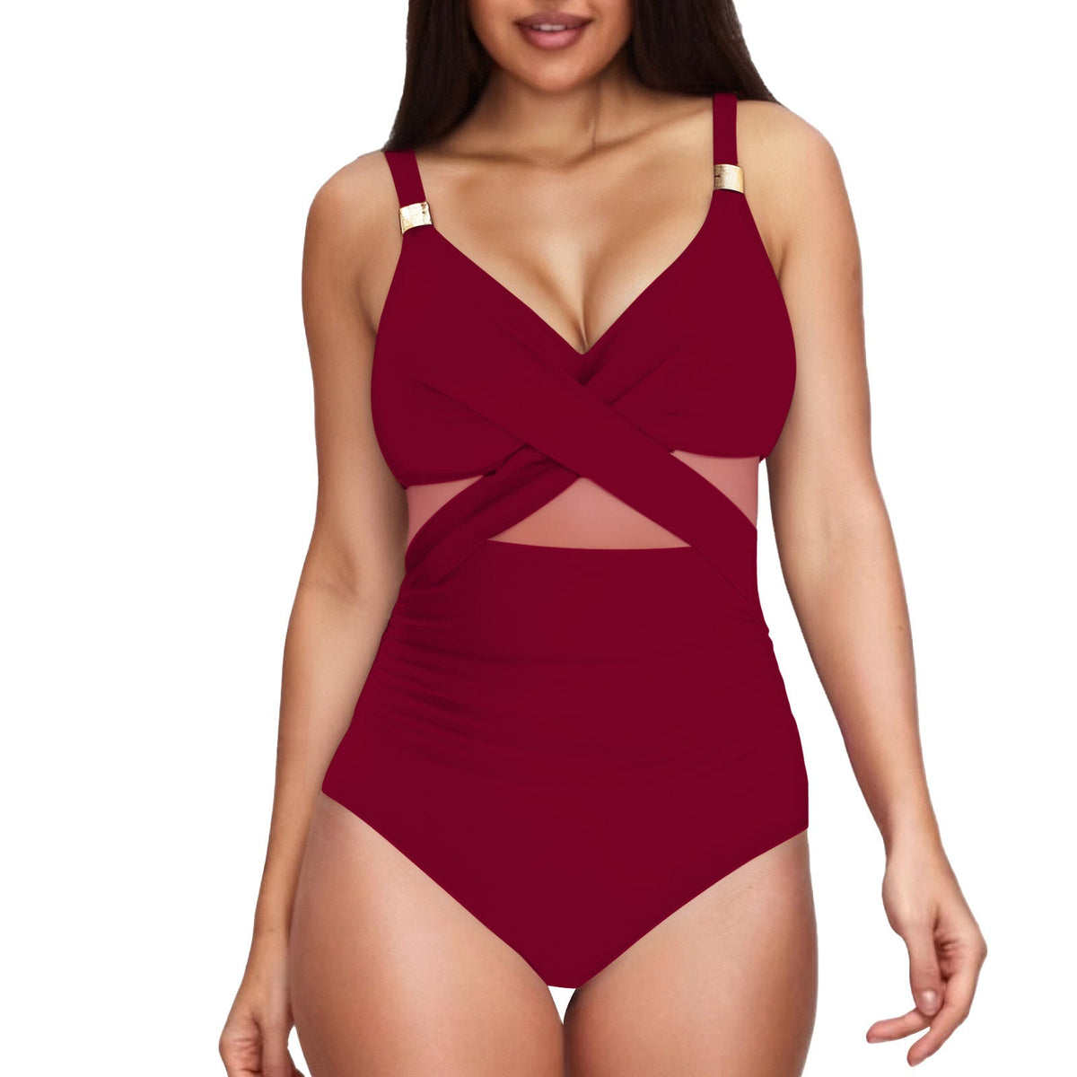 Eleganter Damen-Jumpsuit mit transparenten Einsätzen