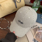 Damen-Baseballkappe mit Karomuster