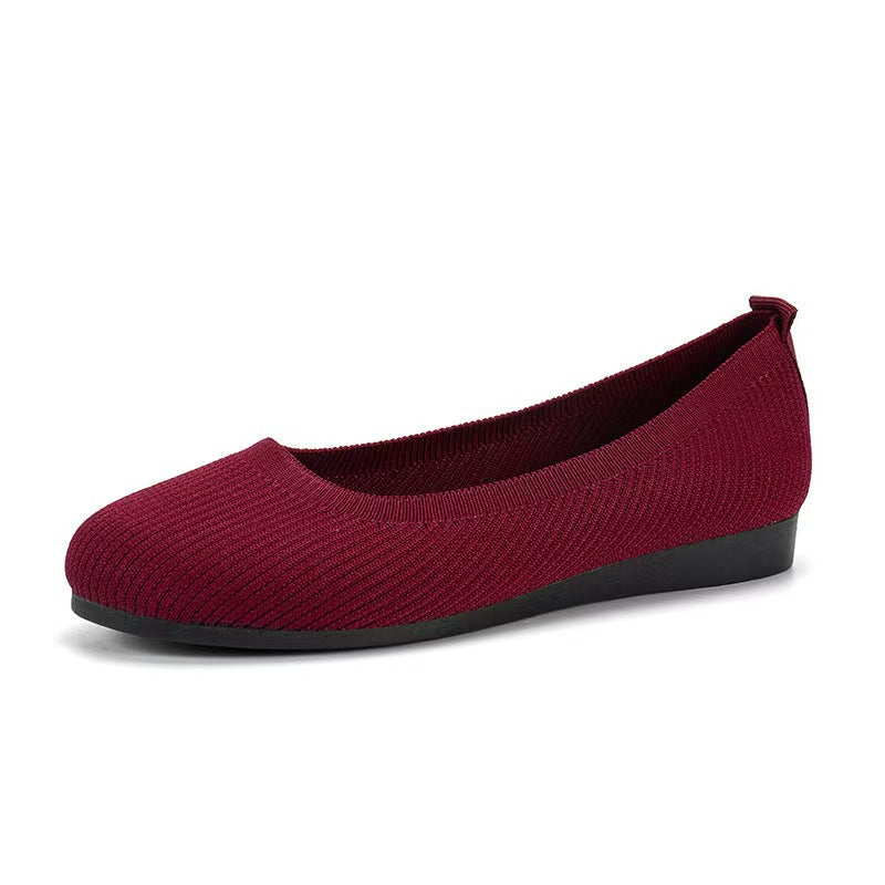 Damen bequeme Ballerinas aus elastischem Gewebe mit formschöner Sohle EB