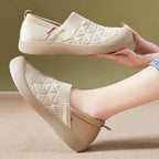 Damen Bequeme Slip-On Freizeitschuhe mit strukturiertem Obermaterial EB