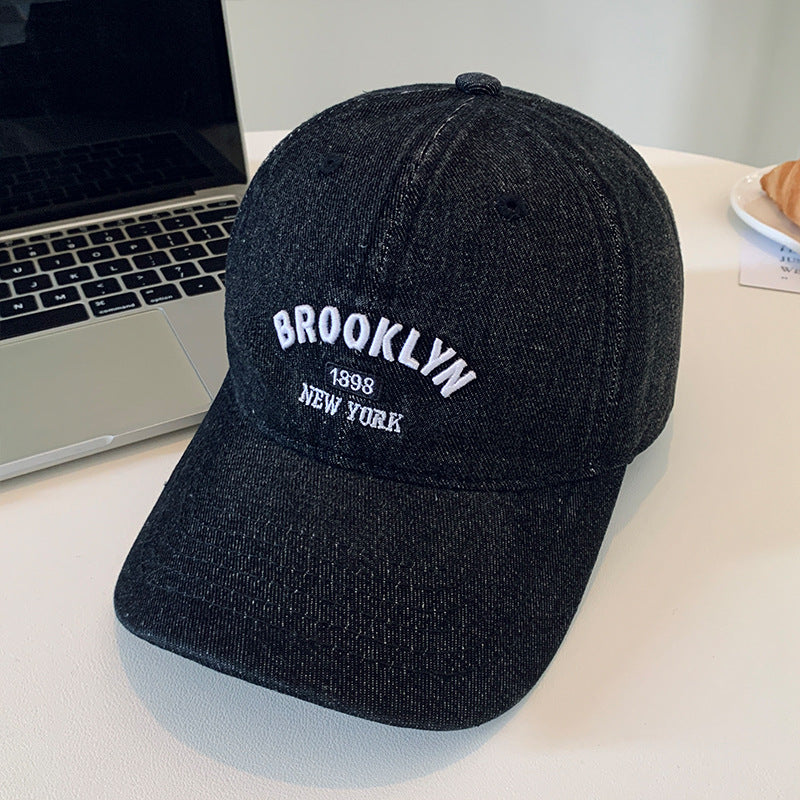 Bestickte Denim-Baseballkappe