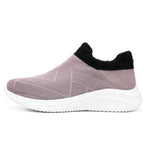 Damen Bequeme Slip-On Laufschuhe mit weich gefüttertem Kragen EB