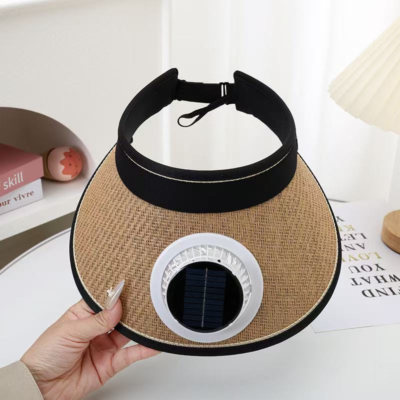 Faltbares Strohvisier mit Solar-Ventilator
