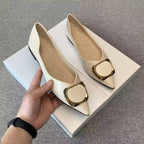 Damen elegante Ballerinas mit modischem Schmuckdetail und komfortablem Fußbett EB