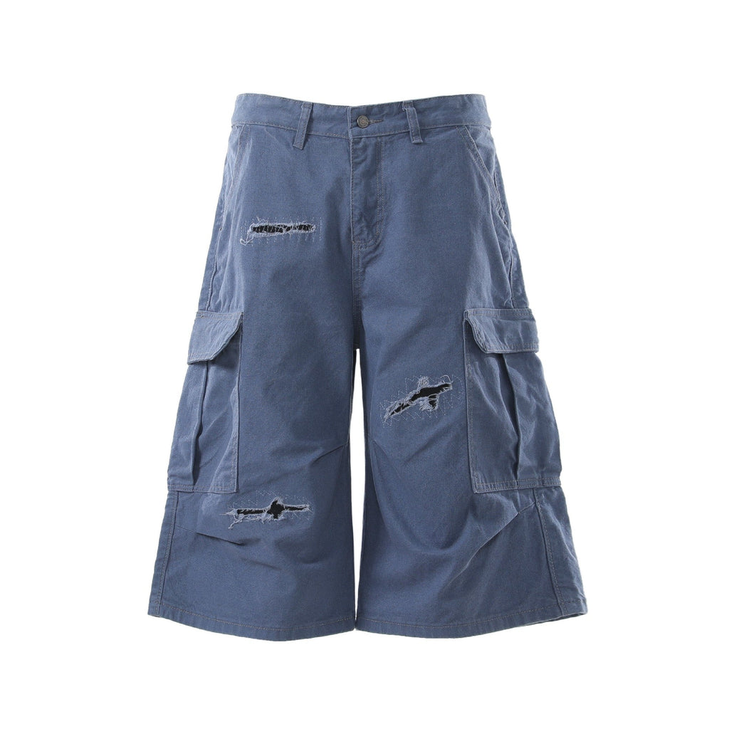 Stilvolle Herren-Cargoshorts mit weitem Schnitt und praktischen Taschen