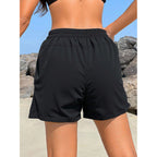 Damen-Badeshorts mit verstellbarem Bund und Taschen