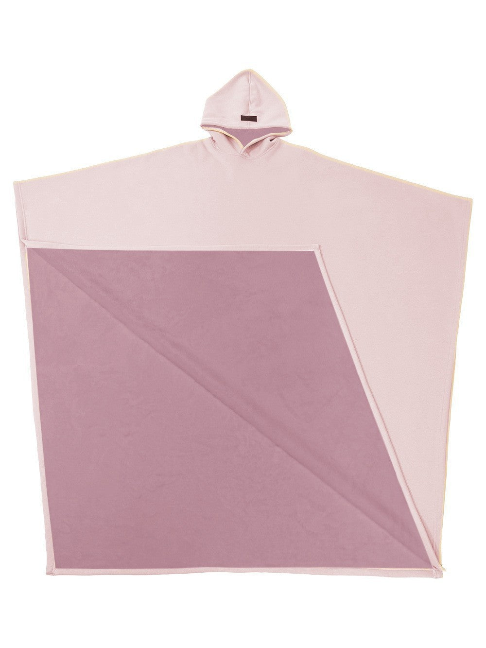 Damen kuscheliger Kapuzenponcho aus weichem Mikrofleece EB