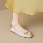 Damen Ballerinas mit schimmerndem Schleifenakzent EB