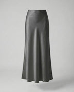 Damen Maxirock Satin High Waist