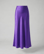 Damen Maxirock Satin High Waist