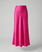 Damen Maxirock Satin High Waist