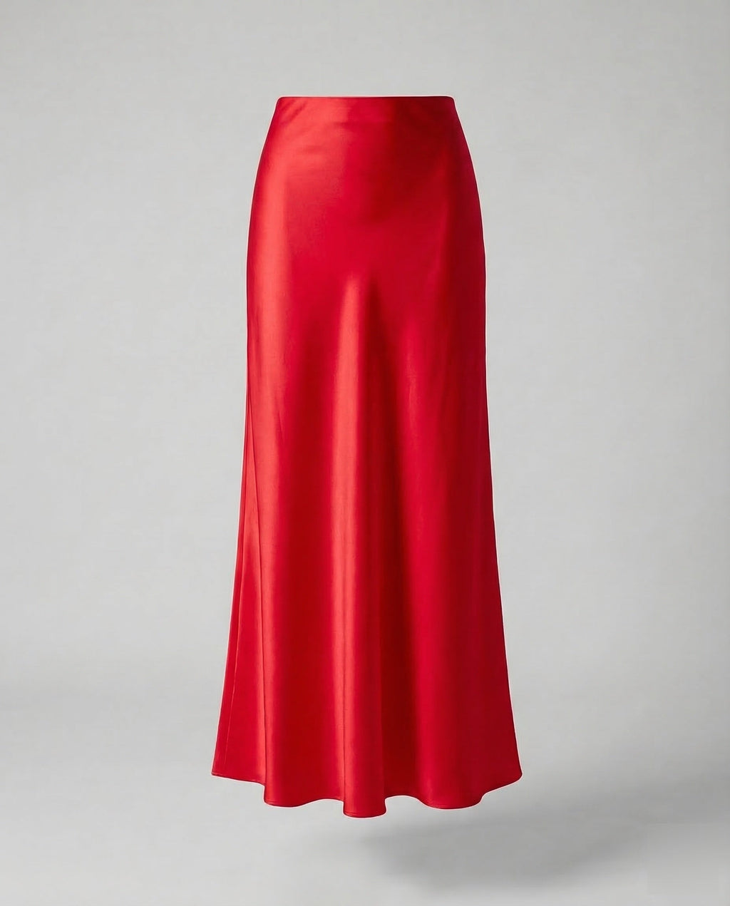 Damen Maxirock Satin High Waist