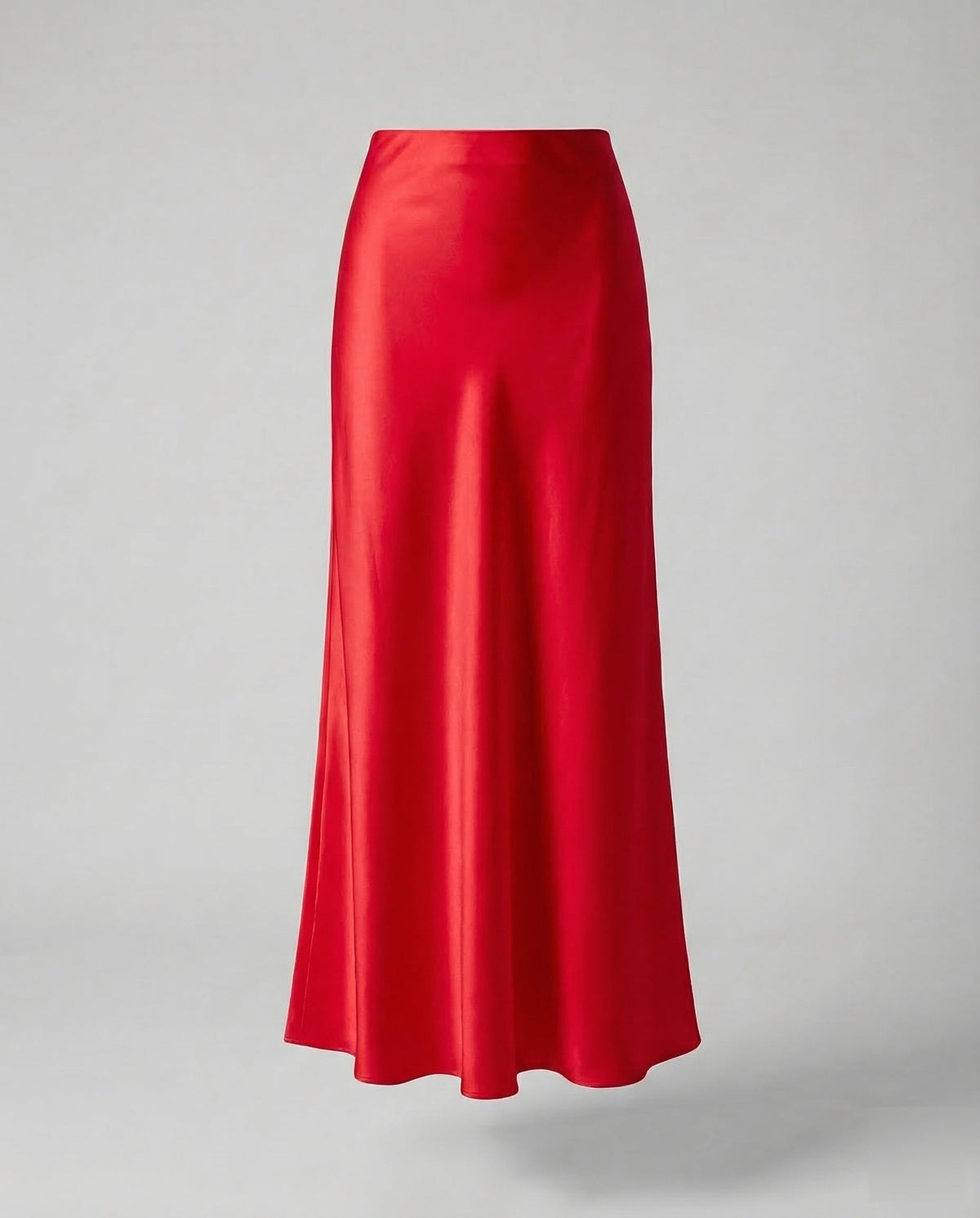 Damen Maxirock Satin High Waist