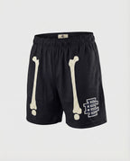 Herren Netz-Trainingshose Kurz Elastikbund Logo-Applikation