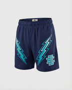 Herren Netz-Trainingshose Kurz Elastikbund Logo-Applikation