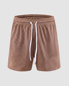 Herren Sportliche Trainingsshorts mit atmungsaktivem Mesh-Gewebe R&B