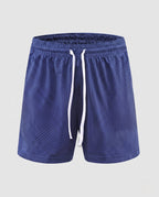 Herren Sportliche Trainingsshorts mit atmungsaktivem Mesh-Gewebe R&B