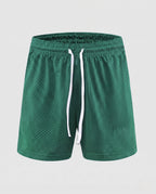 Herren Sportliche Trainingsshorts mit atmungsaktivem Mesh-Gewebe R&B