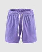 Herren Sportliche Trainingsshorts mit atmungsaktivem Mesh-Gewebe R&B