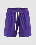 Herren Sportliche Trainingsshorts mit atmungsaktivem Mesh-Gewebe R&B