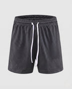 Herren Sportliche Trainingsshorts mit atmungsaktivem Mesh-Gewebe R&B