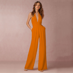 Luftiger langer Jumpsuit mit weitem Bein