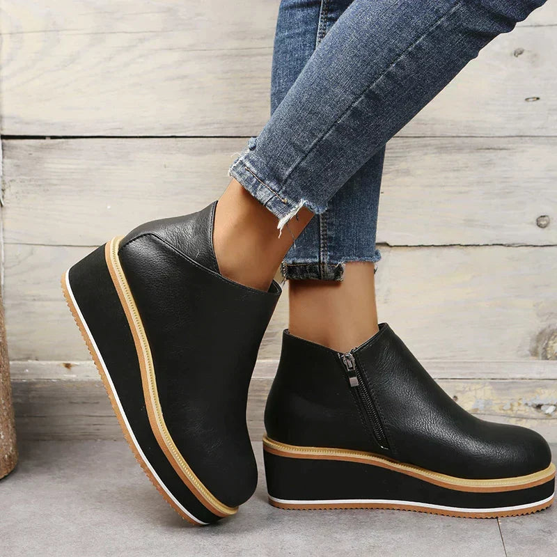 Chic Wedge Boots – Mila EB