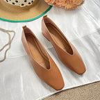 Retro Schuhe mit quadratischer Zehenform EB