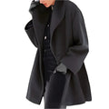 EB | Eleganter warmer langer Wintermantel mit Knopfverschluss ideal für Herbst/Winter