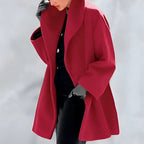 EB | Eleganter warmer langer Wintermantel mit Knopfverschluss ideal für Herbst/Winter