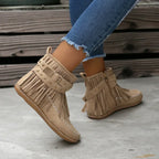 Ankle Boots Mit Fransen Und Nieten EB