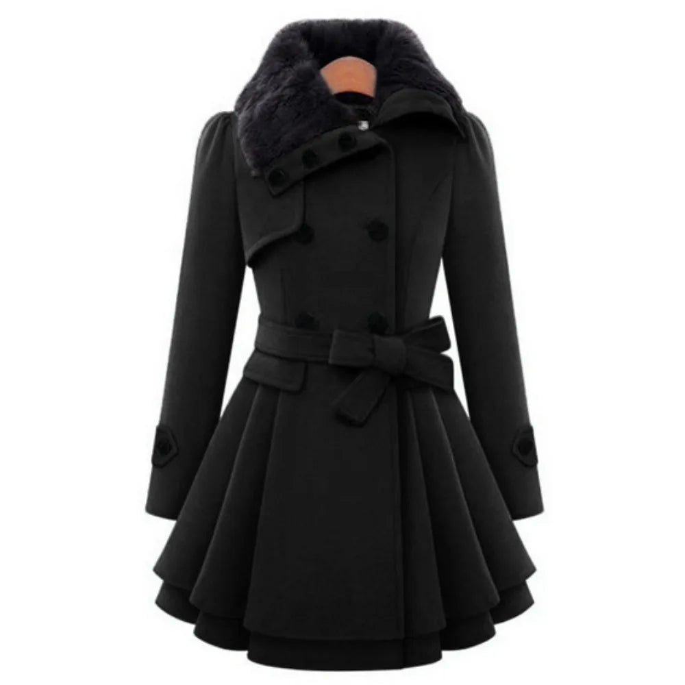 EB | Damen Slim Fit Trenchcoat Eleganter Übermantel