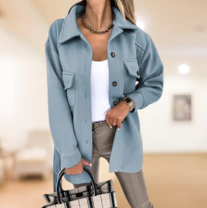 EB | Damen-Trenchcoat Warm und Stilvoll für Den Winter