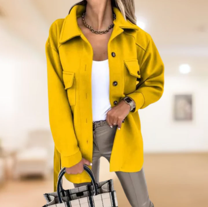 EB | Damen-Trenchcoat Warm und Stilvoll für Den Winter