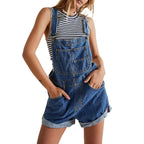 Ärmelloser Denim-Jumpsuit für Damen